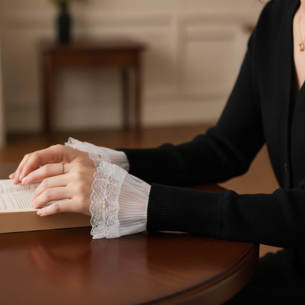 White Black Fake Cuff Detachable Lace Cuff New False Sleeve Cuffs