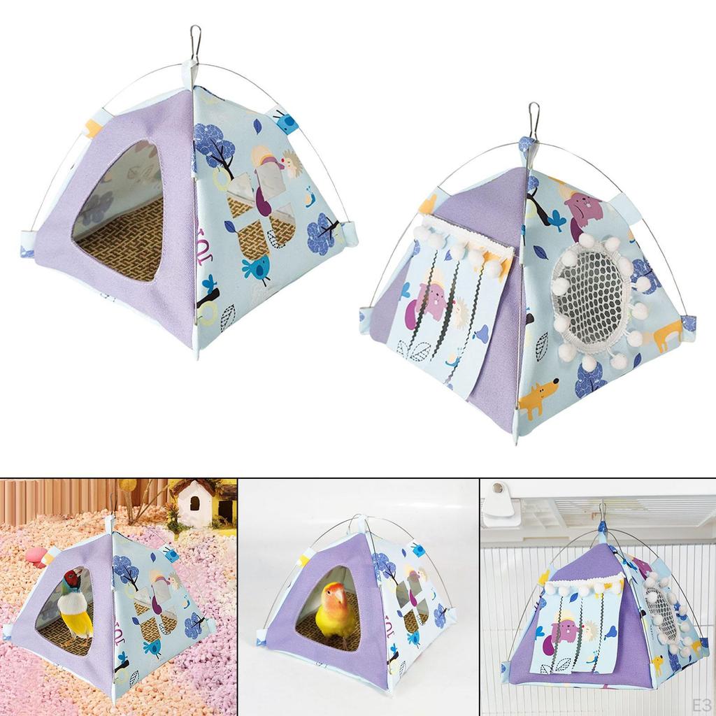 Hamac Suspendu pour Oiseaux Nid d'Oiseaux Maison Cage pour Pinsons Hutte Cachette Maison pour Perruches, Lit de Couchage pour Perroquets pour