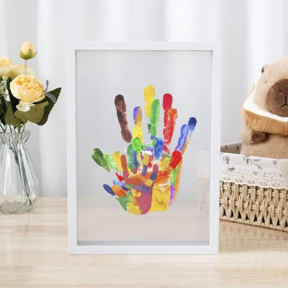 DIY Family Handprint Kit Transparent Photo Frame for Family Baby Pet