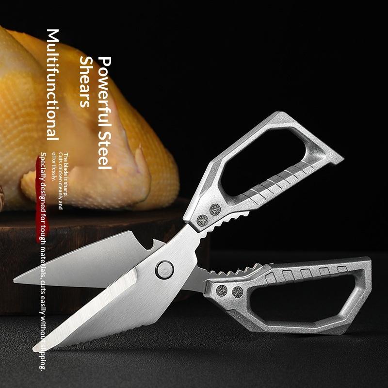 Forbici da Cucina in Acciaio Inossidabile Per Carne Pesce e Pollame Attrezzatura da Cucina Commerciale Costruzione Leggera Ma Resistente