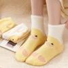 Yellow Duck Socks Children's Mid Tube Autumn and Winter Cute Imitation Mink Velvet Long Socks Home Floor Postpartum Sleep Socks