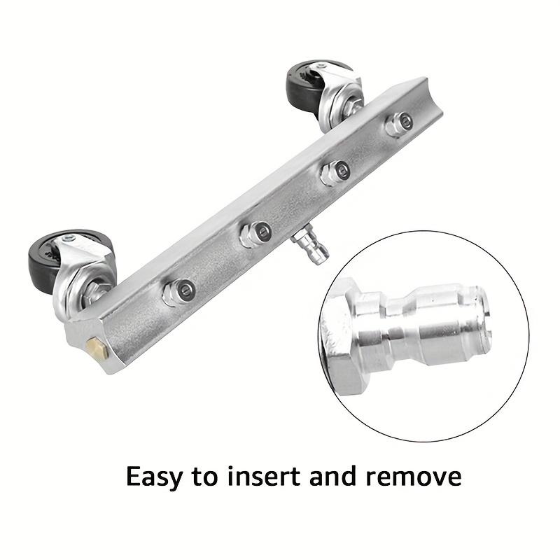 Pressure Water Gun 4000psi-Car Chassis Washer With Wheels-Stainless Steel1/4 Quick Plug Connector-Car Beauty Washer-4 Holes Spray Head-Car Sewer Broom