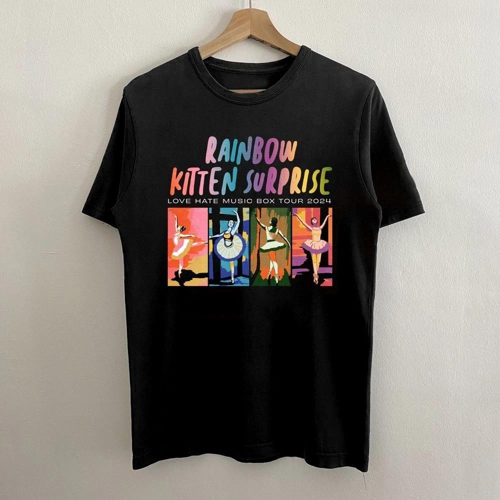 New Rainbow Kitten Surprise Love Hate Music short sleeve black shirt KV38537 Unisex T-Shirt XXXXL