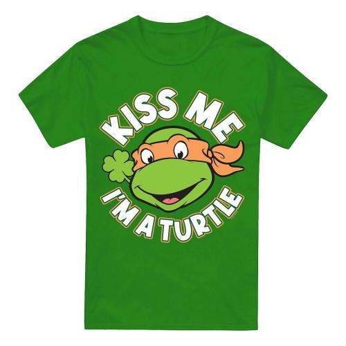 Teenage Mutant Ninja Turtles Mens Kiss Me St Patricks Day T-Shirt
