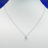 and My Jewelry Platinum Necklace with a Single CZ Stone and Diamond 4012 [Your Box] 0.7ct (April Birthstone) (Gift Wrapped) (Necklace Only)