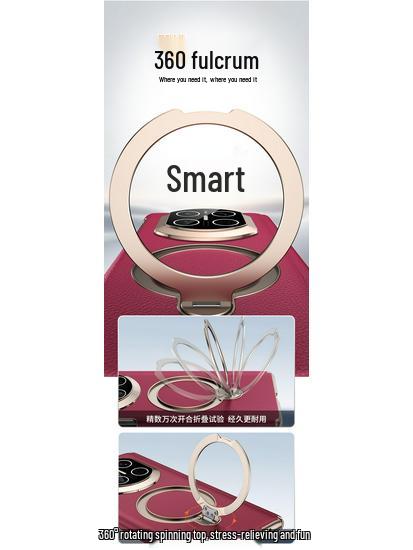 Huawei MateX7 Magnetic Suction Case: Center Shaft, X6 Pivot, Precise 360° Bracket, X5 Leather, Drop-Proof