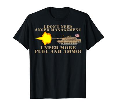 M1 Abrams Tank Funny Patriotic American Tanker Flag Military T-Shirt
