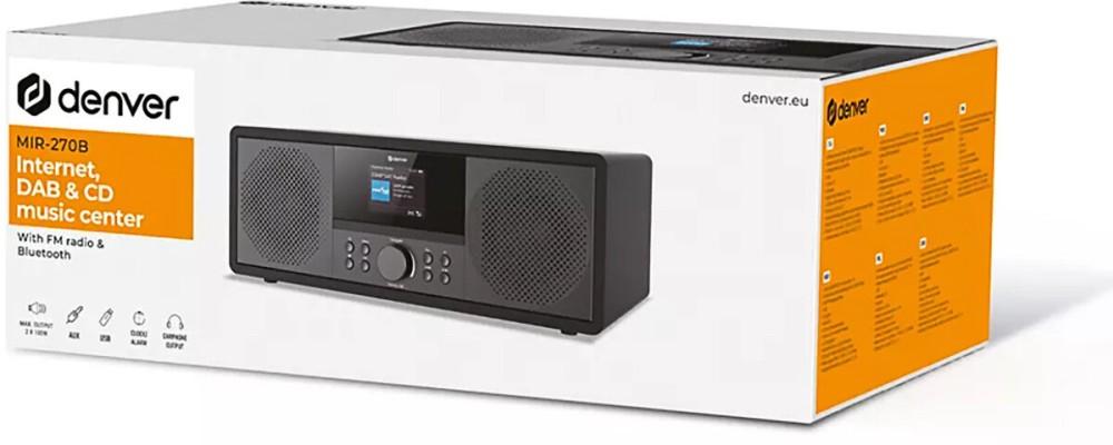 DENVER MIR-270B - Micro System with DAB+/FM/Internet Radio, Black, Denver