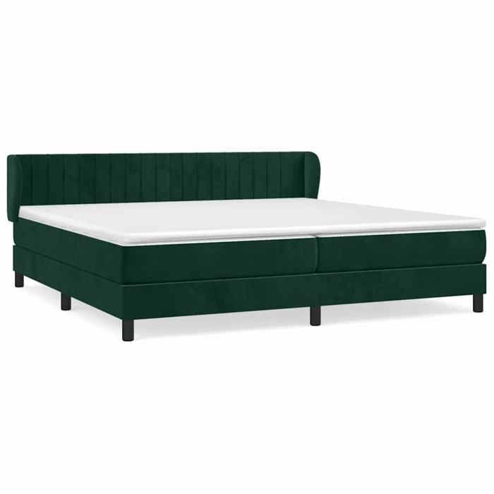 Maison Exclusive - Sommier à lattes de lit et matelas Vert foncé 200x200cm Velours