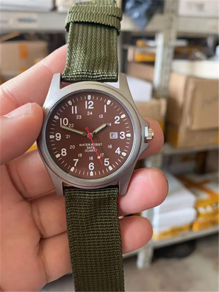 Nylon Strap Men's Watch Calendar Quartz Watch Military Watch