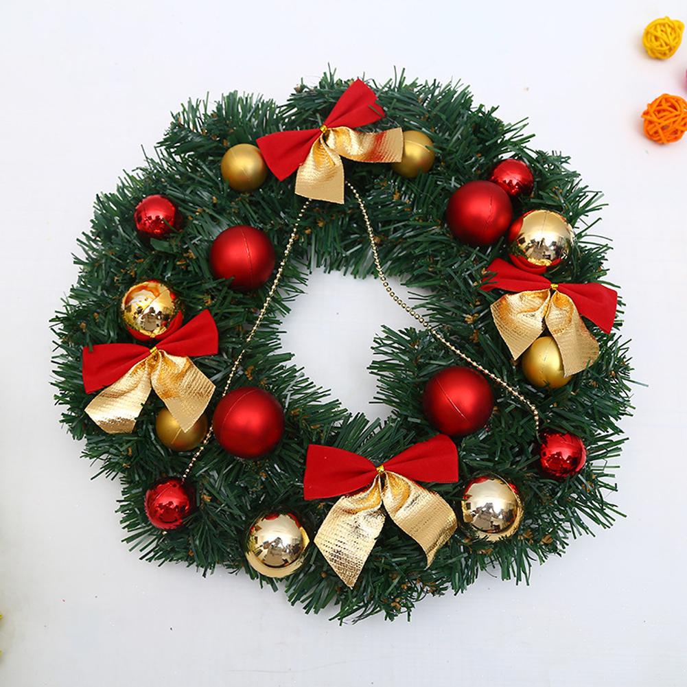 1pc Christmas Wreaths for Front Door, Xmas Decorations Winter Wreaths Home Decorative Wreath with Flowers Pine Cones for Party