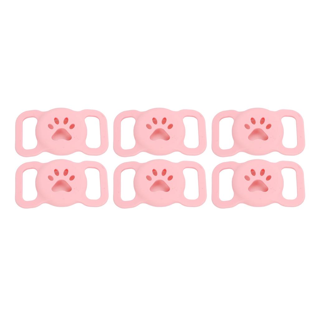 6pcs Pet Collar Holder for Silicone Anti Lost Protective Cat Collars Case for Cat Dog Pet Collar