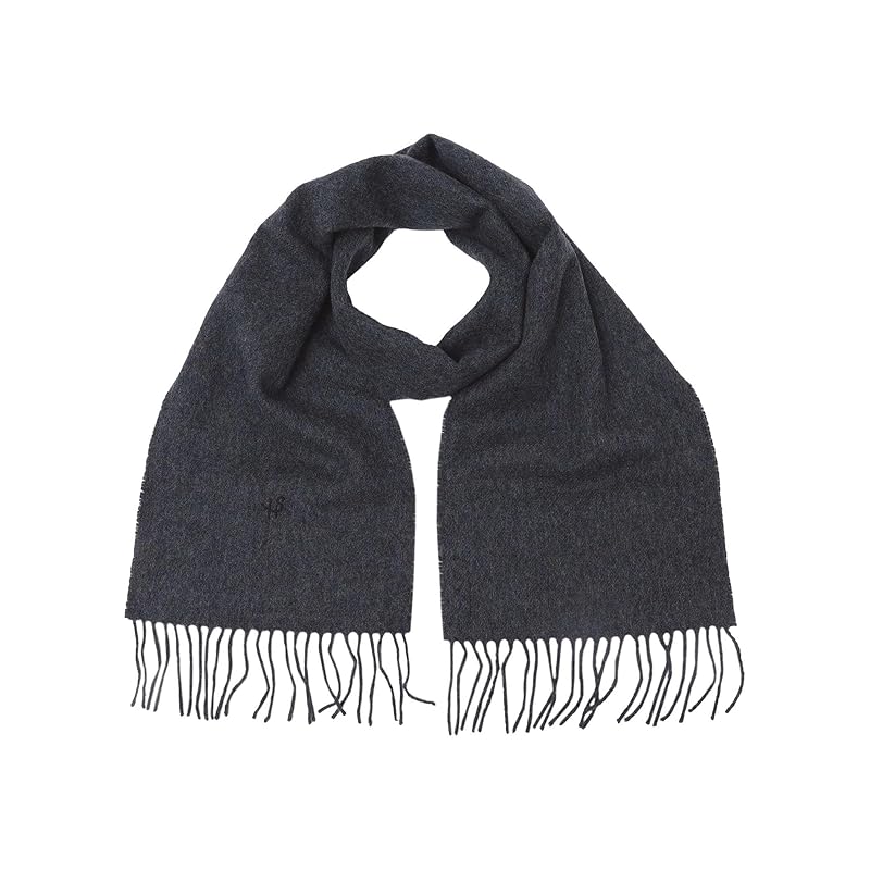 

[Ships] muffler Special order One point logo lambswool men s 118350376 dark gray ONE SIZE