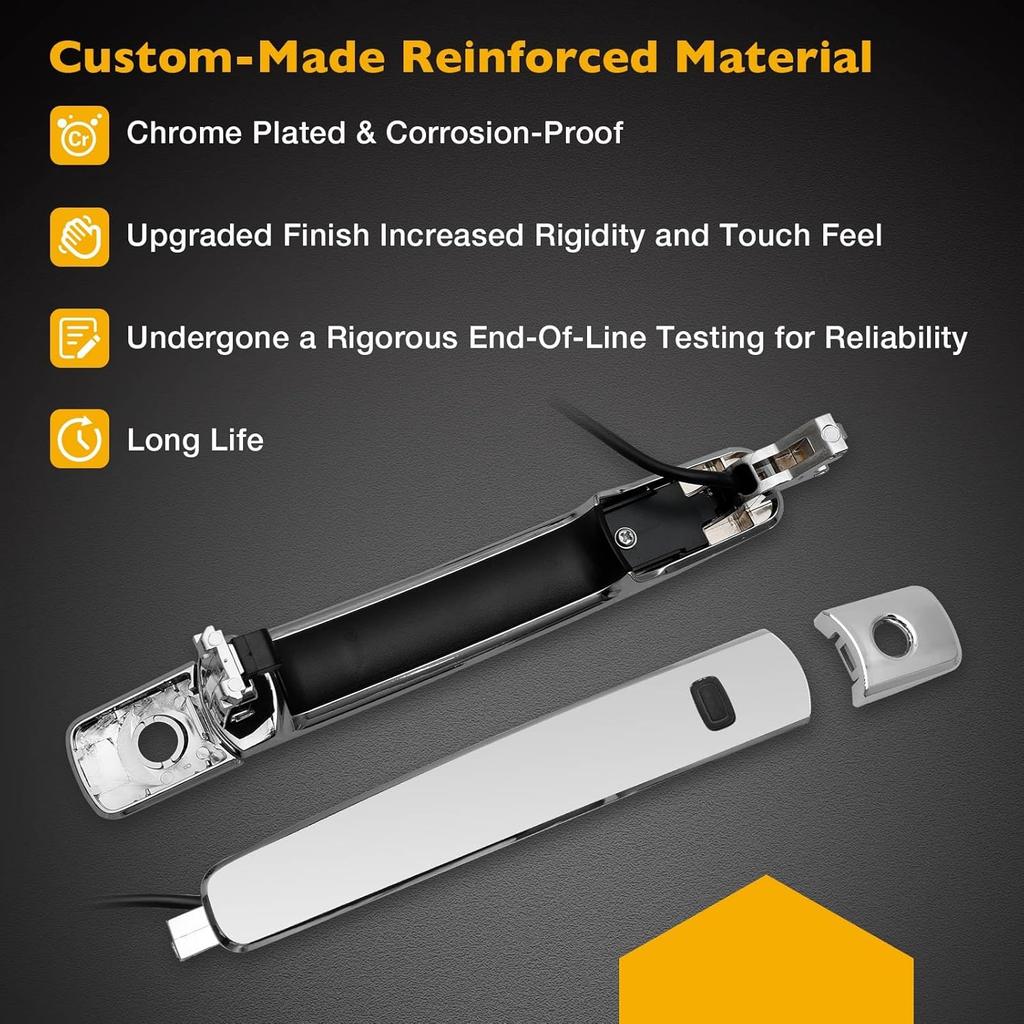 Exterior Door Handle Front Left Driver Side | Smart Entry Keyless | Replacement For 2003-2008 Infiniti FX35 FX45 2003-2007 Nissan Murano 2008-2009