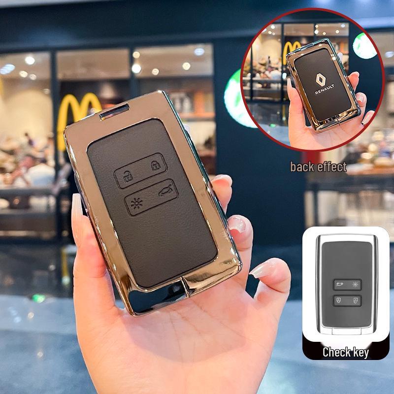 High-End Metal Buckle Key Cover for Dongfeng Renault Kadjar Koleos Bagged