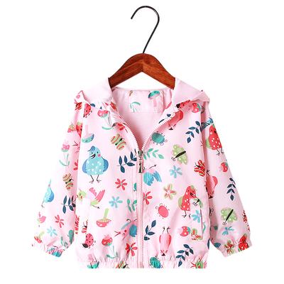 New Children's Clothing Spring and Autumn Thin Hooded Zipper Shirt Girls' Jacket Coat