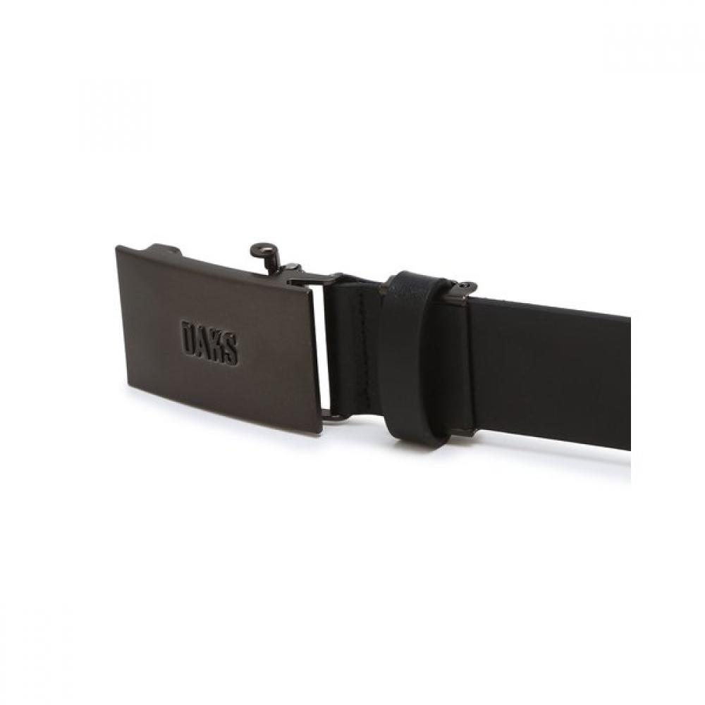 Daks Black Leather Auto Belt With Buckle Decor Dbbe4f121bk