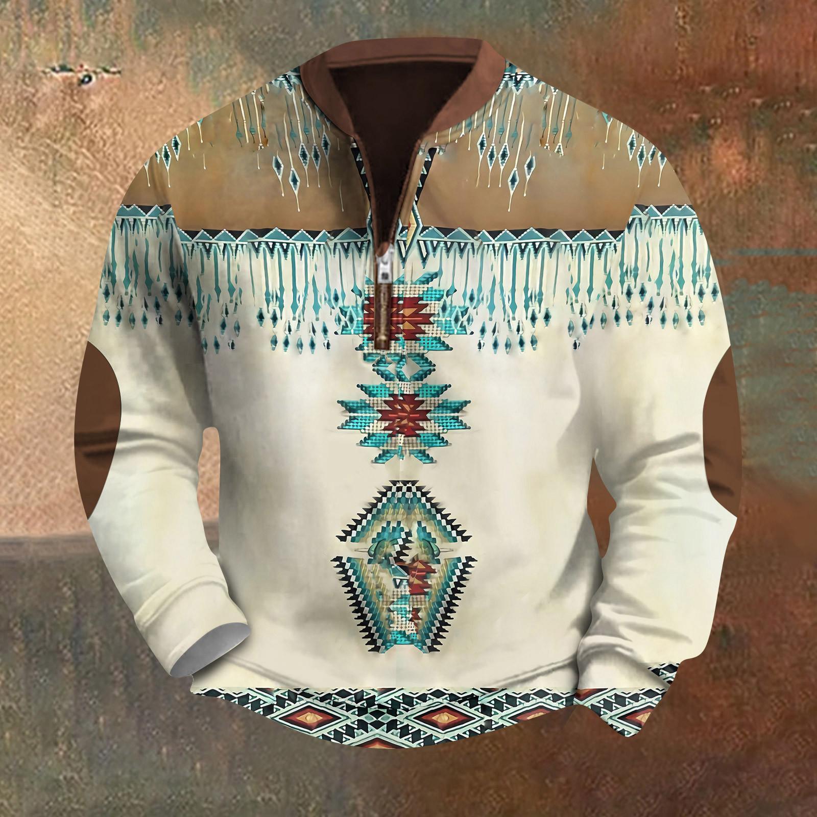 

Мужская повседневная толстовка в стиле ретро с градиентным принтом M бежевый