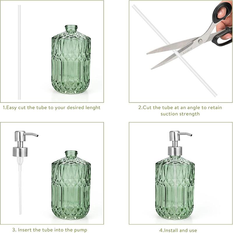 1/2Pcs Pump Dispenser Stainless Steel Soap Dispenser Pump for Standard 28/400 (26 Mm - 28mm) Neck Size Liquid Dispenser Tool