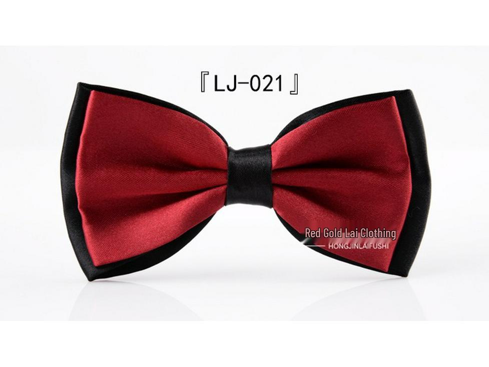 Men's Korean Style Color Block Bow Tie - Custom Business Casual & Formal Fashion Accessory
