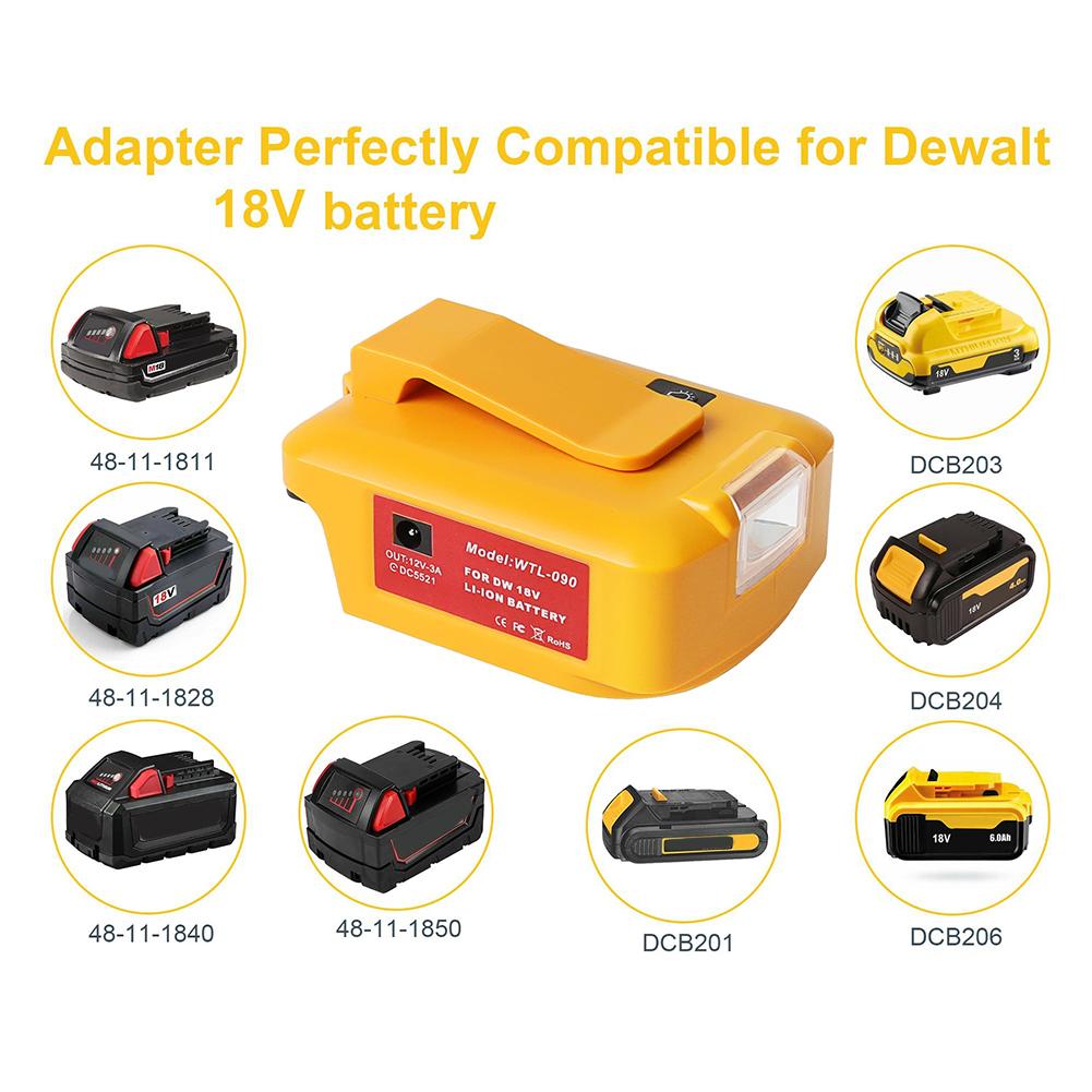 For DEWALT Tools Power Bank Power Adapter Outdoor Lighting Show As The Picture Compatibility Assurance Energy Efficiency