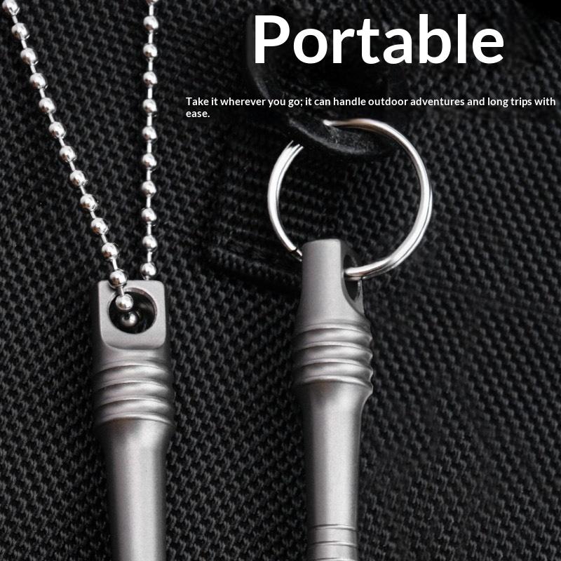 Alavanca de Liga de Titânio Abridor de Garrafa Mini Chaveiro EDC Multifuncional Ferramenta de Abertura para Entrega Expressa Barra de Alavanca Pingente de Colar