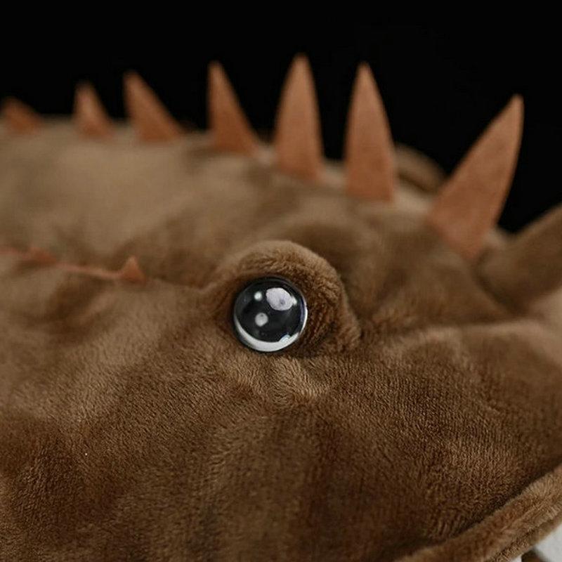 New Anglerfish Monkfish High Fidelity Plushie Lophius Americanus Plush Toys Lifelike Sea Animals Simulation Doll Toy Gifts Kids