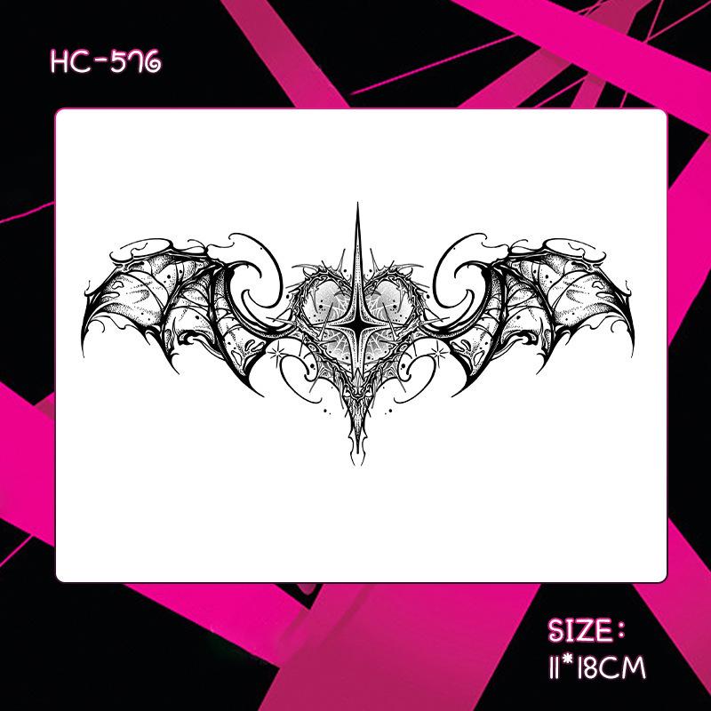 Herbal Semi-Permanent Waterproof Succubus Tattoo Sticker for Women - Long-Lasting, Scar-Covering, High-End Design for Chest, Waist, and Abdomen