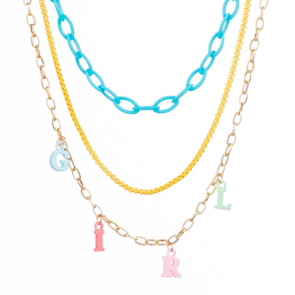 

And Stunning Versatile Soft Clay Letter Necklace With Wave Chain For Fashionistas Trendy Girl