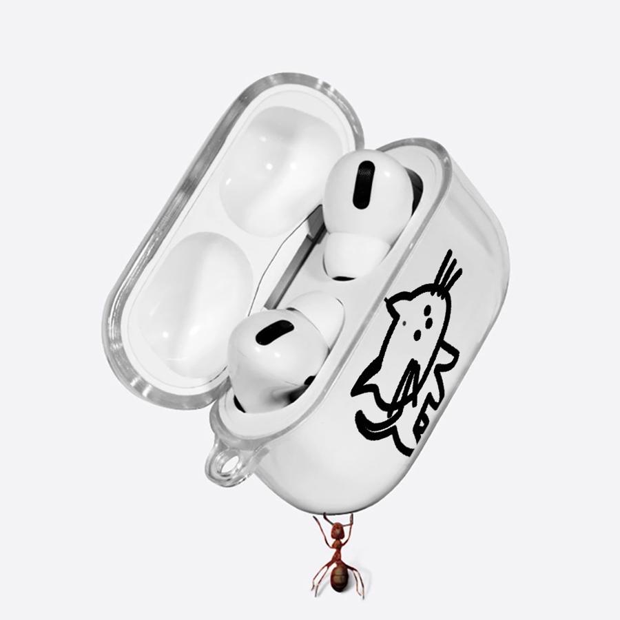 Cartoon Line Cat Case For Airpods Pro3 2 3 Pro2 4 Pro 1 Clear Earphone Cases Cover