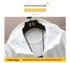 Men's Hooded Ice Silk Cooling Jacket - Chinese Style Print, Lightweight & Breathable Sun Protection