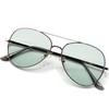 MERRY PLEASURE Sunglasses Men Women UV Cut Fashion Glasses Teardrop Aviator Colored Light Color Lenses