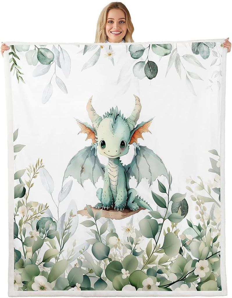 Cute Meerkat Blanket Soft Fleece Throw Animal Lover Gift Kids Room Decor Floral Design Home Decoration
