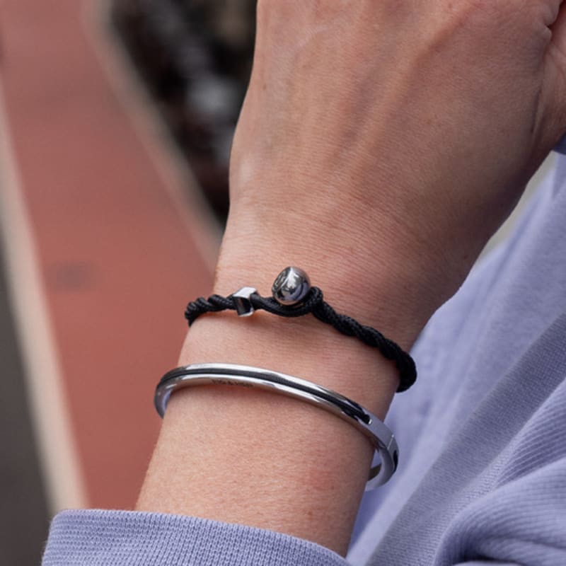 PIG & HEN (Women's) Easy Ed Bracelet - Black X Silver