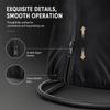 1pc Heavy Duty Polyester Egg Chair Cover with Zipper, Outdoor Hanging Chair Cover for Garden Patio Furniture, All Seasons Black