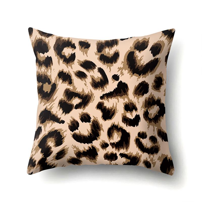 Motif Léopard Nordique Moderne Abstrait Taie d'Oreiller en Polyester Décoration de Voiture Maison Imprimée Taie d'Oreiller Repose-Lombaire