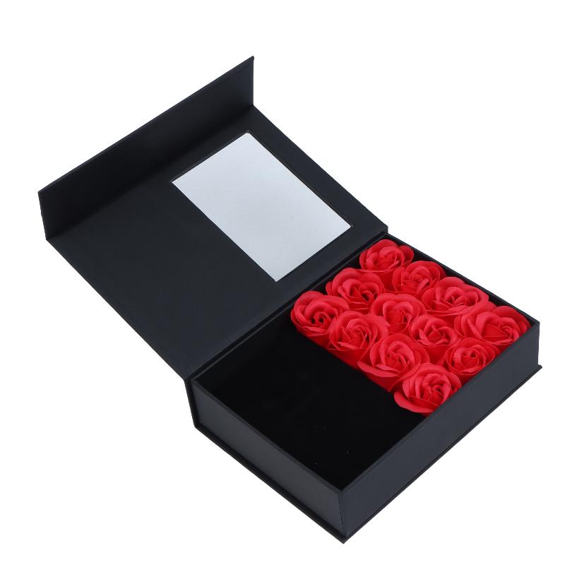 12 Růží Mýdlové Květiny Šperky Dárková Krabička S Dárkovou Taškou Krabička K Valentýnu Na Náhrdelníky Náušnice Prsteny Balicí Krabička
