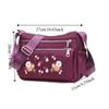 Waterproof Embroidered Oxford Shoulder Bag Multi Pockets Middle Aged Messenger Bag  Handbag