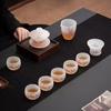 Ice Glazed Kung Fu Tea Set Eyebrows Cover Bowl Teacup Gift Box Home Office High-end Gifts