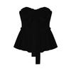 Sweet Wind White Bow Strap Tube Top Women's Summer French Ruffle Edge Chic Waist Slim Top
