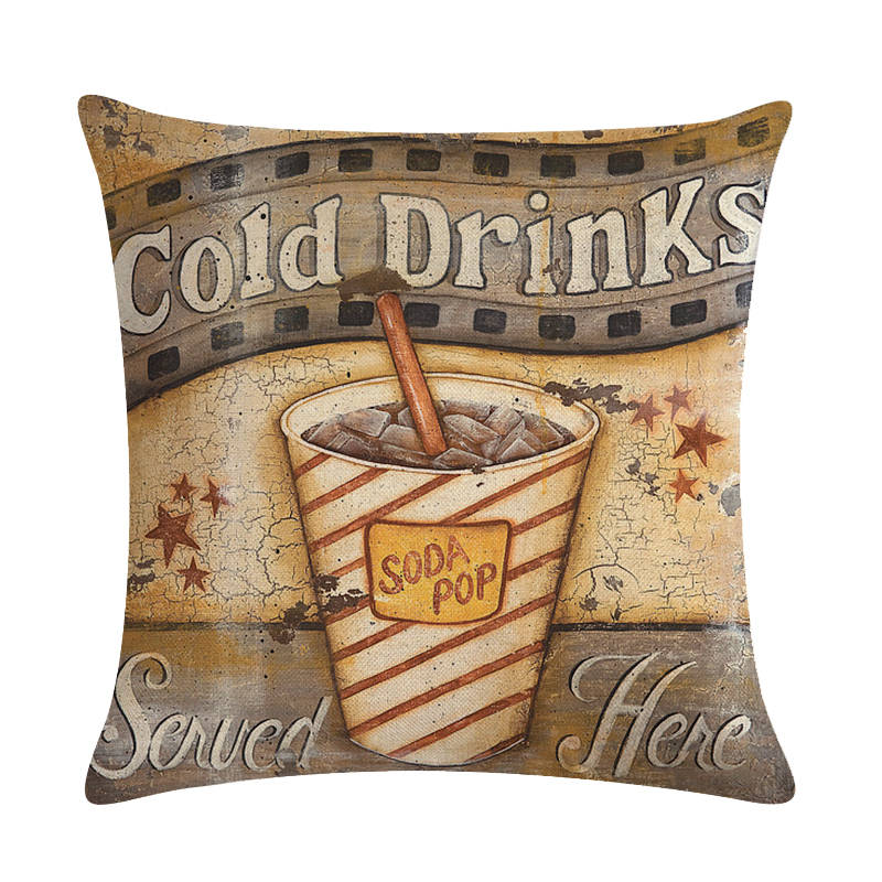 Oil Painting Moive Guitar Cushion Covers Art 45x45cm Cotton Linen Pillow Cover for Sofa Square Decorate Throw Pillow Cover
