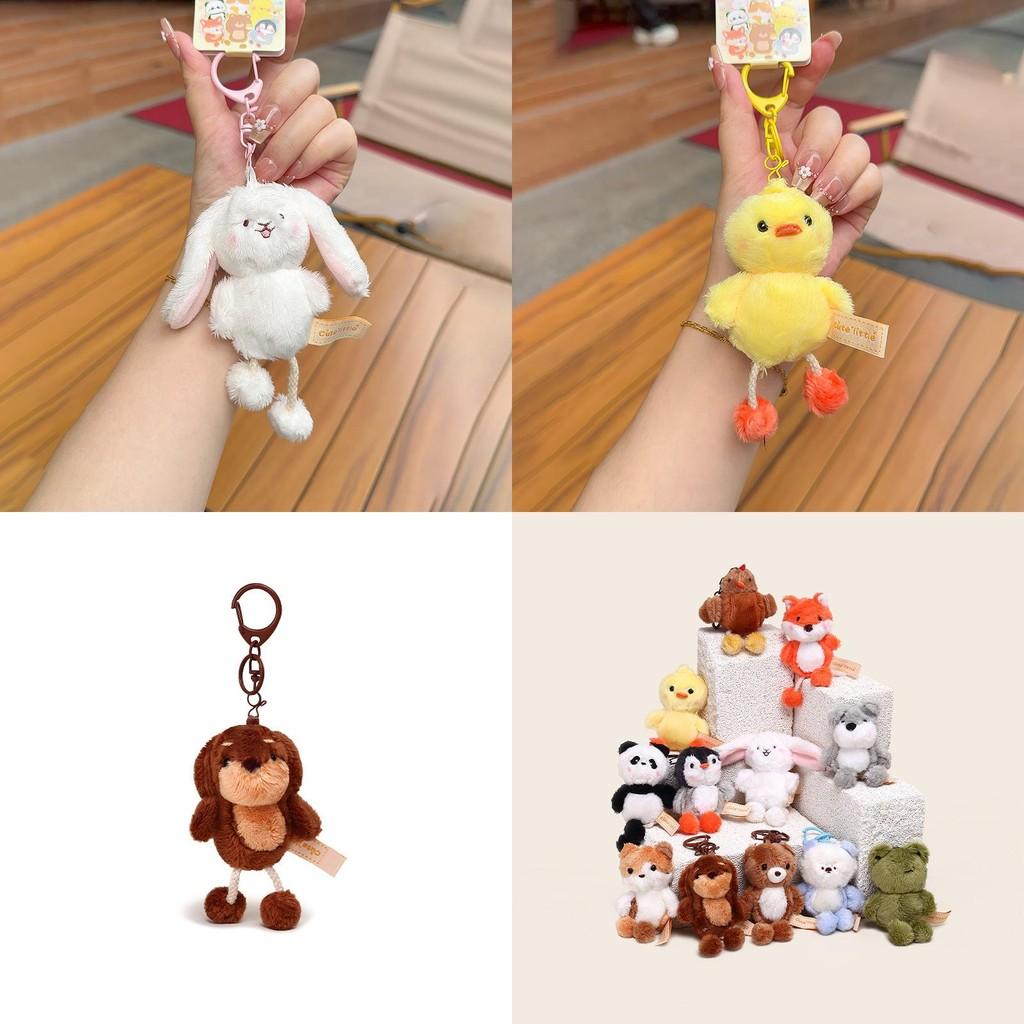 Rabbit Penguin Duck Bear Plush Keychain With Pull Out Legs For Bag Decoration And Gift