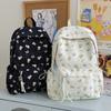 Schoolbag Korean girl style backpack 1011 summer floral small fresh lightweight large capacity schoolbag versatile casual backpack