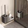 Wall-Mounted Punch-Free Toilet Brush Set with Gap Cleaner