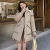 Women's Mid-Length Hooded White Duck Down Jacket 2025 - Versatile, Waist-Hugging, Thickened Winter Coat 866*