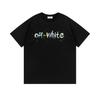 Off-White New Color Letter Arrow Pattern Round Neck Pullover Short Sleeved Men's and Women's T-shirts for Spring and Summer 2025