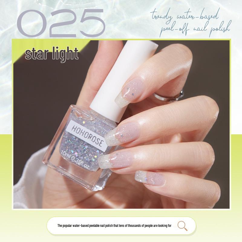 HOHOROSE Quick-Dry Water-Based, Peelable Nail Polish, 10ml, Perfect for Students