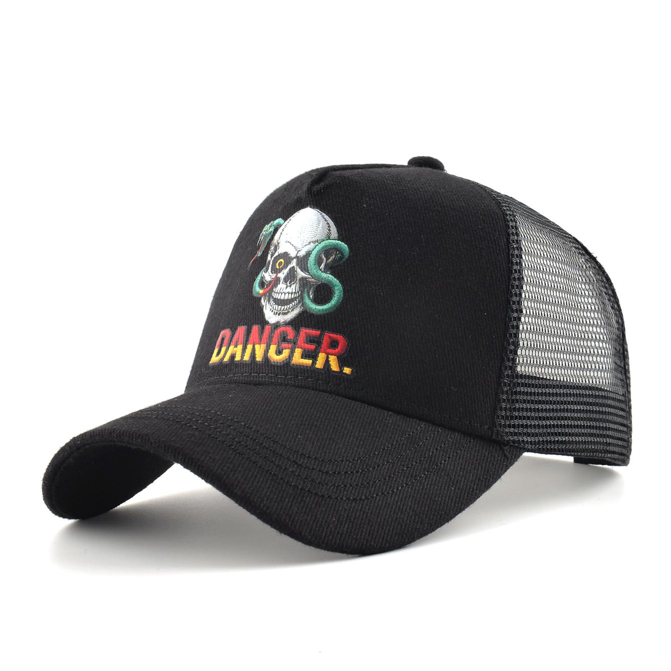 Freedom Outdoors Women's Summer Baseball Cap Outdoor Breathable Mesh Trucker Cap Men Printing Skull Snapback Hip Hop Caps Adjustable Visor Cap