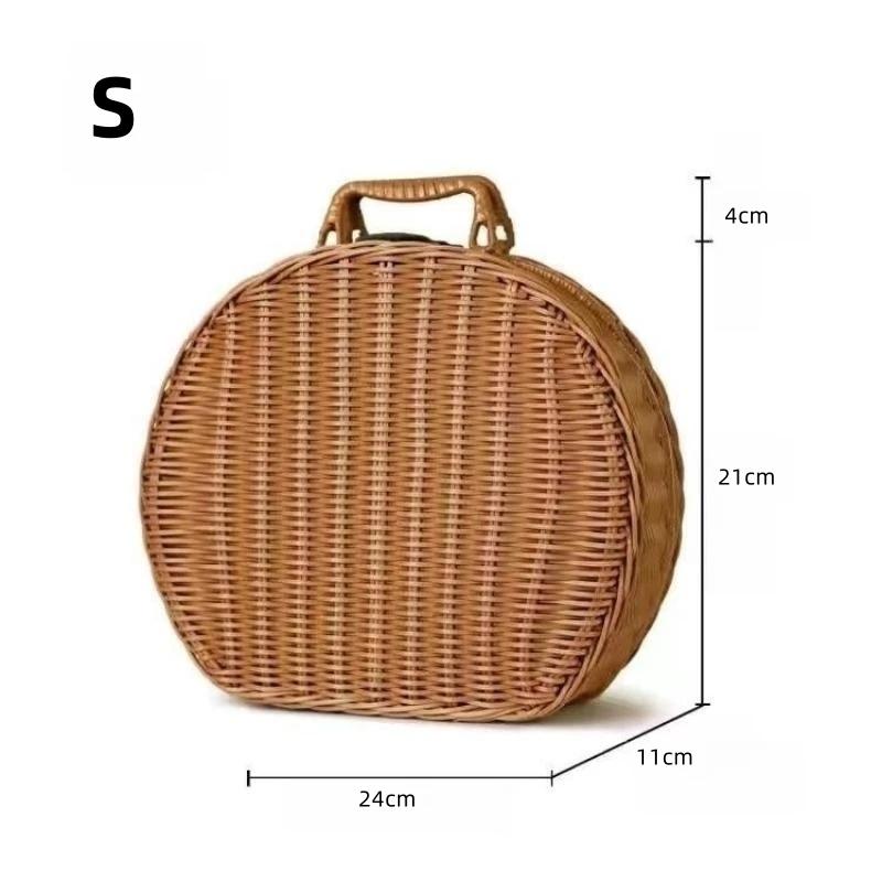 Плетеный чемодан, пыленепроницаемый, переносной, плетеный из ротанга, органайзер для мелочей, чемодан, плетеный из ротанга, для путешествий, подарок