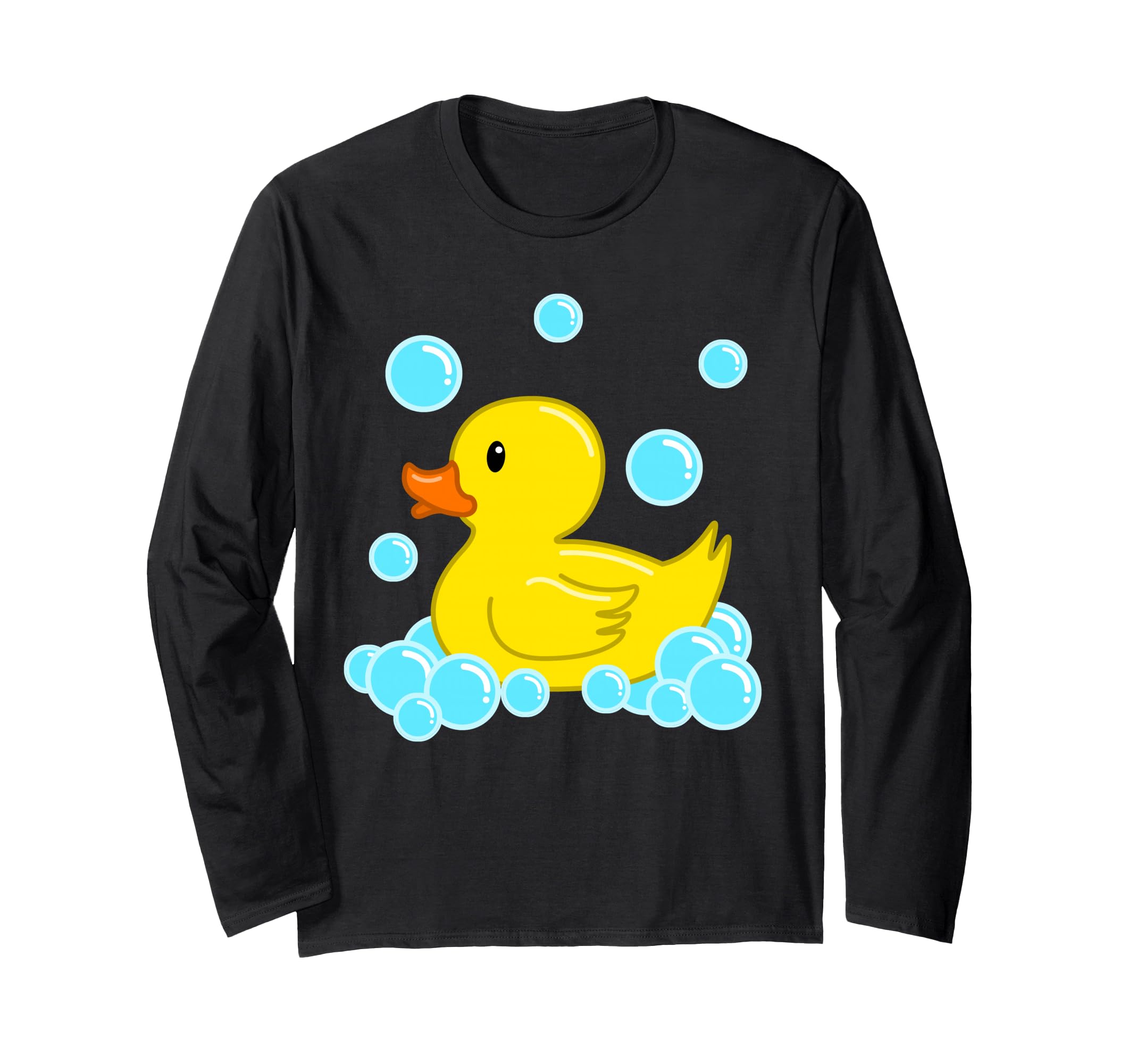 

Cute Yellow Duck Ducky Bath Toy Rubber Ducky Long Sleeve T-Shirt